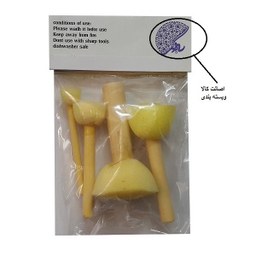 ابزار تزیین فوندانت به گز مدل تامپون اسفنجی مجموعه 4 عددی