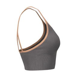 نیم تنه ورزشی زنانه ماییلدا مدل بدون فنر پددار جلو زیپ کد 4563 رنگ خاکستری