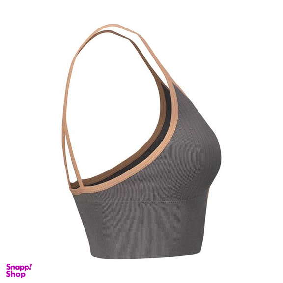 نیم تنه ورزشی زنانه ماییلدا مدل بدون فنر پددار جلو زیپ کد 4563 رنگ خاکستری