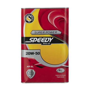 روغن موتور خودرو اسپیدی مدل Super Power 20W-50 حجم 4 لیتر