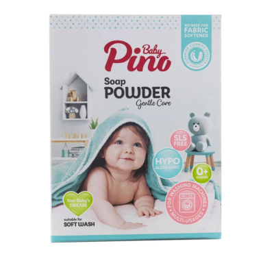 پودر صابون ماشینی کودک پینو مدل ضد حساسیت وزن 400 گرم