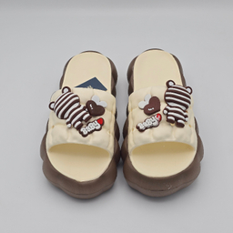 دمپایی زنانه زیتون مدل سارا 421700 رنگ کرم قهوه ای