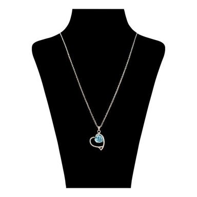 گردنبند نقره زنانه سواروسکی مدل قلب تو قلب ظریف کد 6976