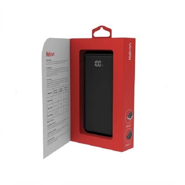 پاوربانک 22.5 وات هترون مدل HPB1055G ظرفیت 10000 میلی‌ آمپر ساعت