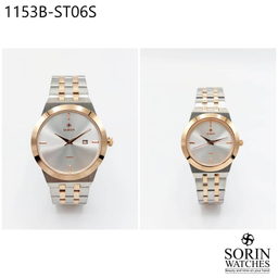 ست ساعت مچی عقربه ای زنانه و مردانه سورین مدل GL1153B-ST06S