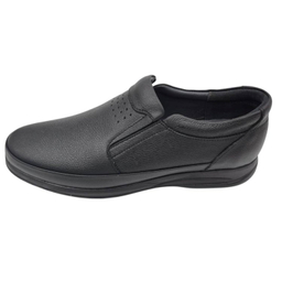کفش طبی مردانه چرم ریباری مدل R79 رنگ مشکی