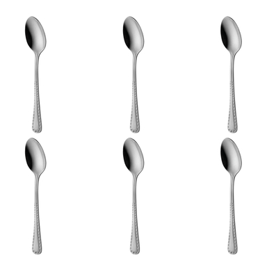 قاشق چای خوری ناب استیل مدل برلین براق بسته 6 عددی