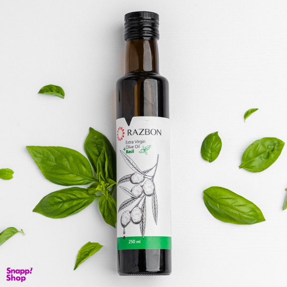 روغن زیتون فرابکر رزبن حاوی عصاره طبیعی ریحان حجم 250 میلی لیتر