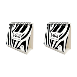 تقویم رومیزی سال 1403 پدیده نقش مدل Mini Soft Cover گلاسه کد 1467 بسته 2 عددی