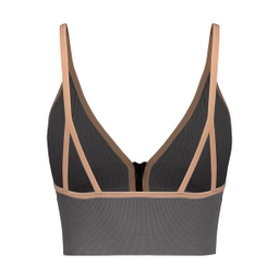 نیم تنه ورزشی زنانه ماییلدا مدل بدون فنر پددار جلو زیپ کد 4563 رنگ خاکستری