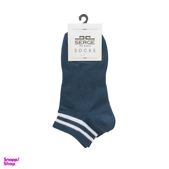جوراب ساق کوتاه زنانه سرژه مدل 255160 رنگ کله غازی