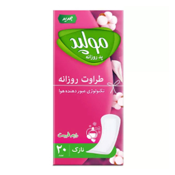 نوار بهداشتی روزانه مولپد مدل طراوت روزانه بسته 20 عددی