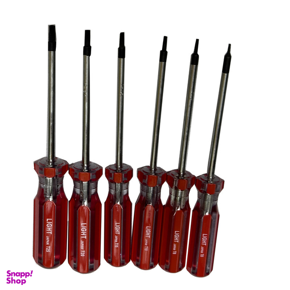 پیچ گوشتی لایت مدل SMT-LIGHT-JAPAN--T6-T25-6cs بسته 6 عددی