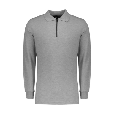 پولوشرت آستین بلند مردانه مدل GD-s-9597649 رنگ طوسی