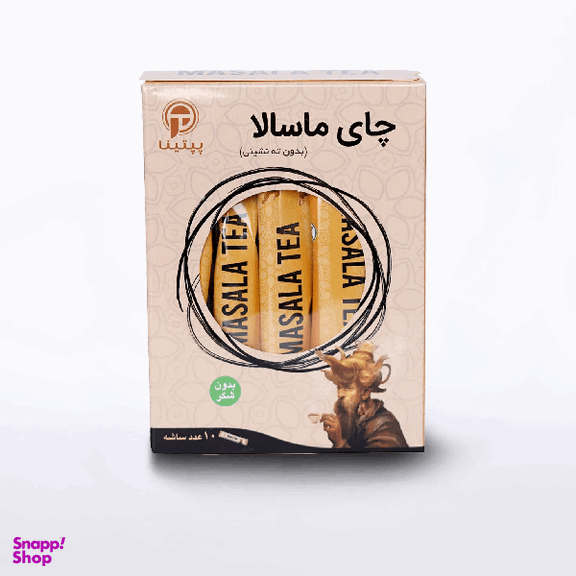 چای ماسالا بدون شکر با شیرین کننده استویا پپتینا بسته 10 عددی