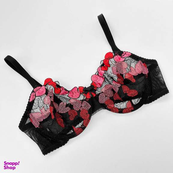 ست شورت و سوتین زنانه نوشه پوش کد 88807 رنگ مشکی قرمز