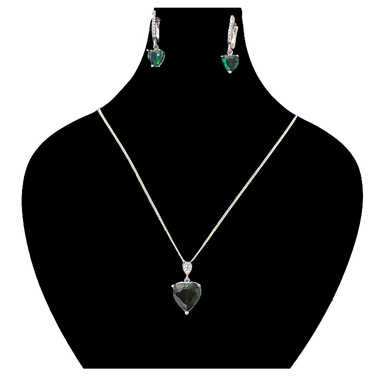 نیم ست نقره زنانه گیرا مدل قلب کد G986