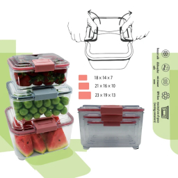 ظرف نگهدارنده اشکان مدل 420َA مجموعه 3 عددی