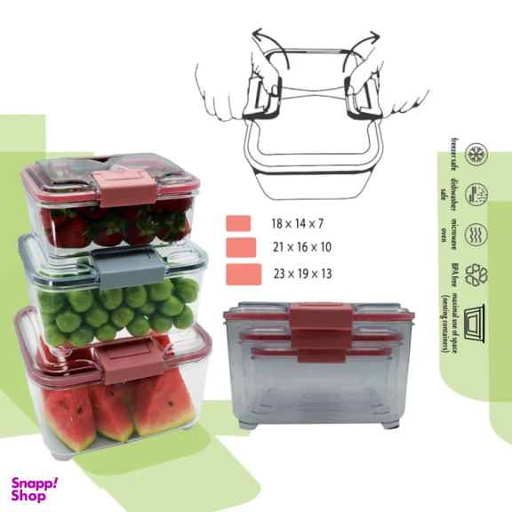 ظرف نگهدارنده اشکان مدل 420َA مجموعه 3 عددی