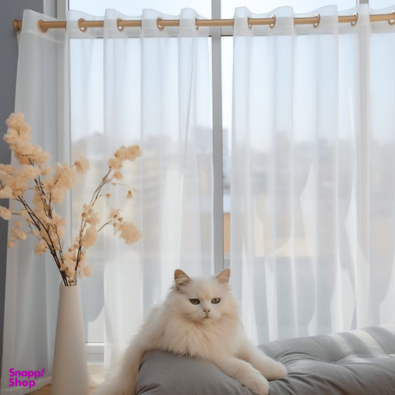 پرده تیکو دکو مدل حریر کلاسیک سایز 150 × 280 سانتی متر