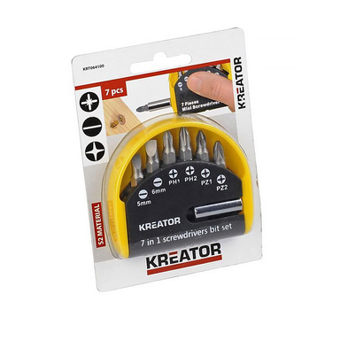 سر پیچگوشتی 25 میلی متر کریتور مدل KRT064100 مجموعه 7 عددی