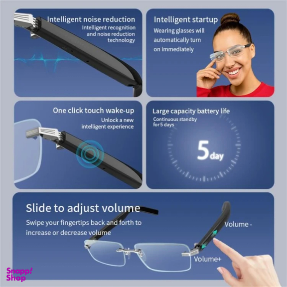 عینک هوشمند دودی مدل G06-T