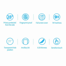 محافظ صفحه نمایش حریم شخصی کی زد دوو مدل Privacy Glass مناسب برای گوشی موبایل اپل iPhone 16 Pro Max