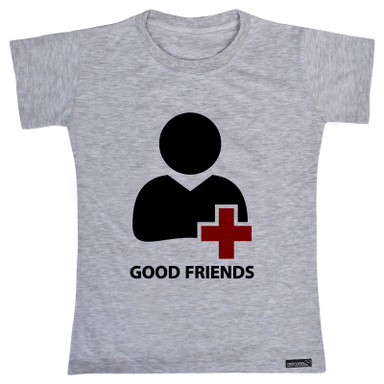تی شرت آستین کوتاه پسرانه 27 مدل Good Friends کد MH 982