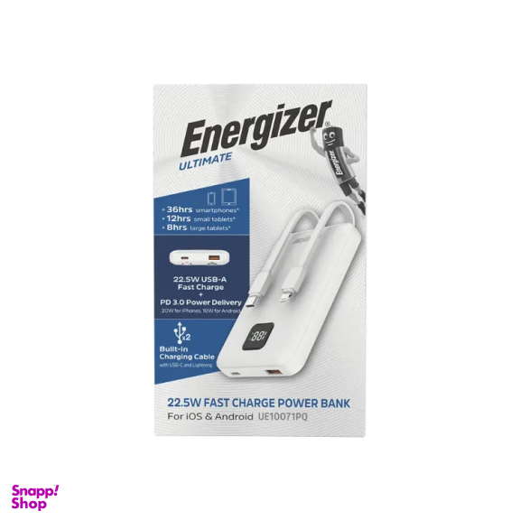 پاوربانک انرجایزر مدل UE10071PQ ظرفیت 10000 میلی آمپر ساعت