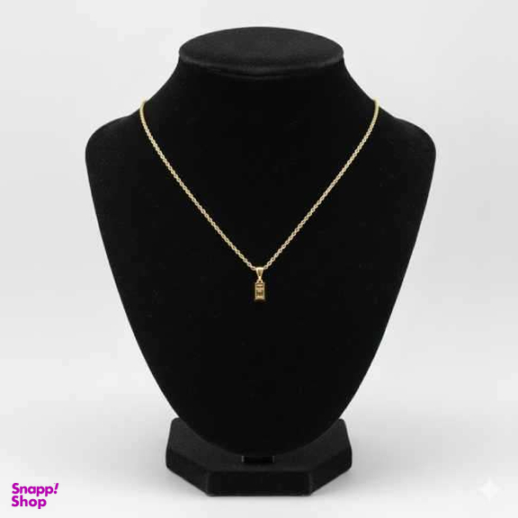 آویز گردنبند طلا 18 عیار زنانه مدل شمش کد 1183