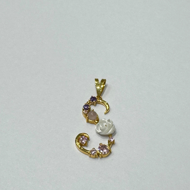 پلاک گردنبند طلا 18 عیار زنانه گالری سپینود طرح حرف اس S مدل PSG4