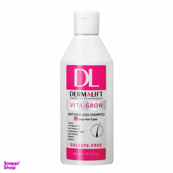 شامپو مو درمالیفت مدل مدل Vita Grow مناسب موهای چرب حجم 200 میلی لیتر