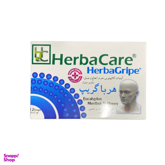 آبنبات هرباگریپ طعم نعنا و عسل بسته 12 عددی