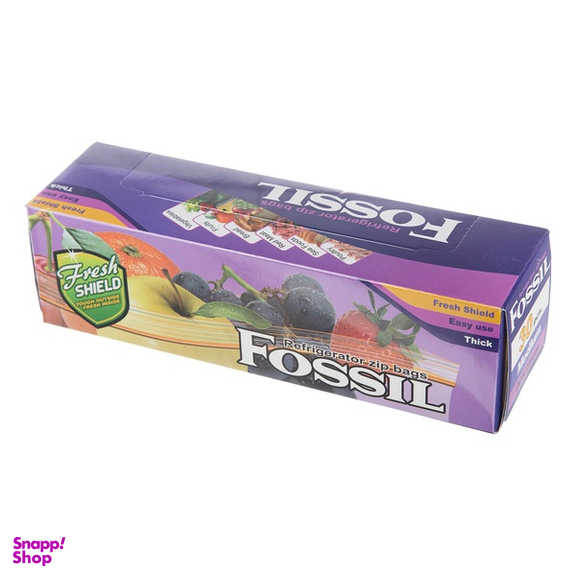 کیسه زیپ کیپ فسیل کد 045 سایز 25×20 سانتی متر بسته 30 عددی
