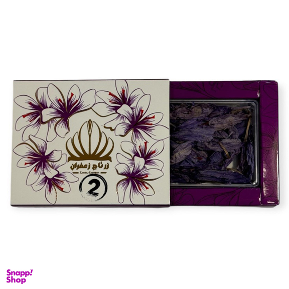 گل خشک شده زعفران زرتاج وزن 2 گرم