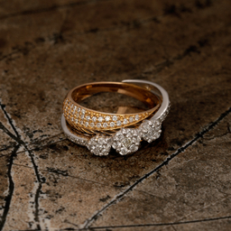 انگشتر طلا 18 عیار زنانه جواهری سون کد 5532