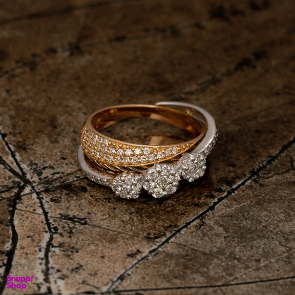 انگشتر طلا 18 عیار زنانه جواهری سون کد 5532