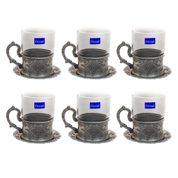 ست فنجان و نعلبکی مدل رز بسته 12 عددی