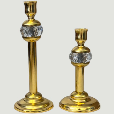 شمعدان نورهام مدل کریستالی W 5-10 مجموعه 2 عددی