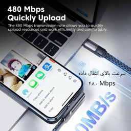 کابل دیتا Type-C توکی مدل 100W TQ-X33C2 طول 1 متر