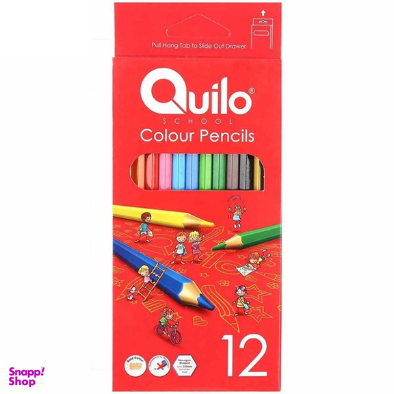 مداد رنگی 12 رنگ جعبه مقوایی کوییلو کد Q12