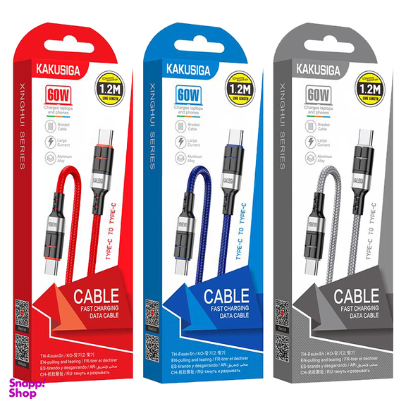 کابل PD تبدیل USB-C به USB-C کاکو مدل 60W کد KSC-696 طول 1.2 متر