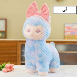 عروسک طرح بره لاما مدل پاپیونی کد JIMI110 ارتفاع 30 سانتی‌ متر