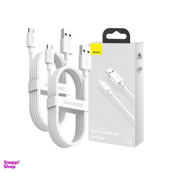 کابل تبدیل USB به MicroUSB باسئوس مدل TZCAMZJ-02 طول 1.5 متر بسته 2 عددی