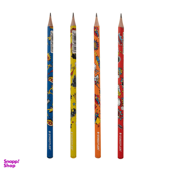 مداد مشکی استدلر مدل Motif Comic کد 131HB-CO بسته 4 عددی
