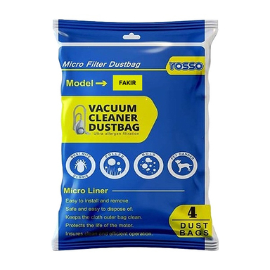 کیسه جاروبرقی روسو مدل FAKIR بسته 4 عددی