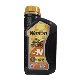 روغن موتور سیکلت تمام سنتتیک وینتون مدل 10W50 SN حجم 1 لیتر