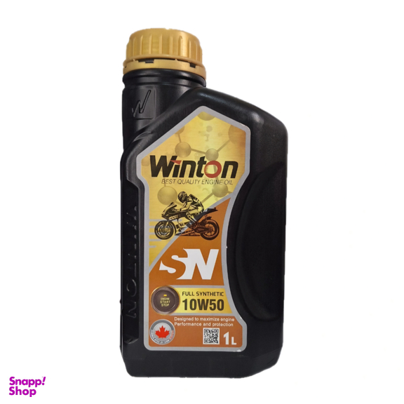 روغن موتور سیکلت تمام سنتتیک وینتون مدل 10W50 SN حجم 1 لیتر