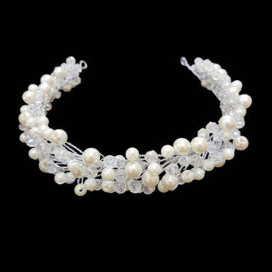 ریسه مو زنانه مدل مرواریدی کریستالی کد RMKS