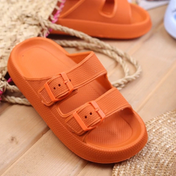 دمپایی سگکی زنانه و مردانه مدل کاسپین رنگ نارنجی